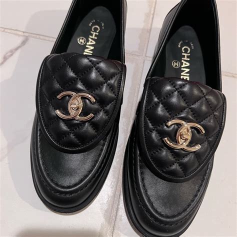 chanel mens quilted loafers